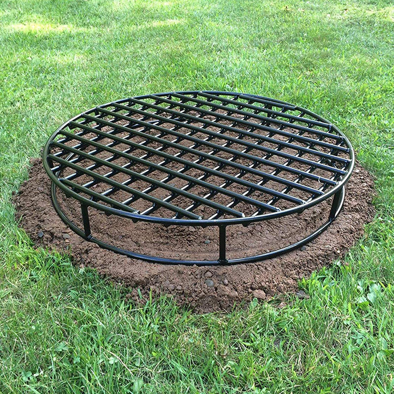 Oniya Fireplace Round Fire Pit Grate Premium Heavy Duty Steel for Outdoor Firepits