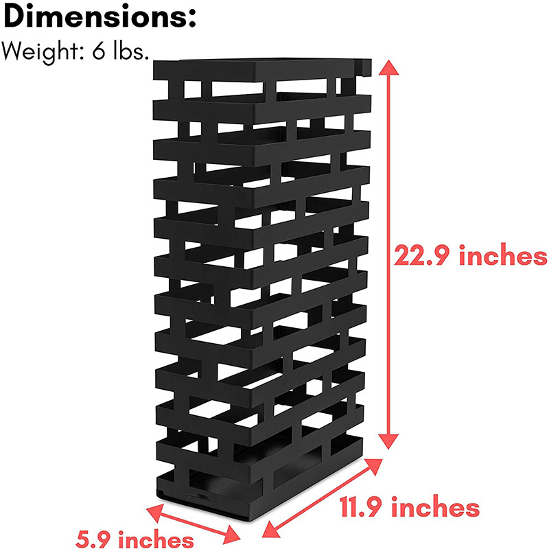 Oniya Umbrella Holder Stand with Removable Water Tray Decorative Metal Freestanding Rack Organizer