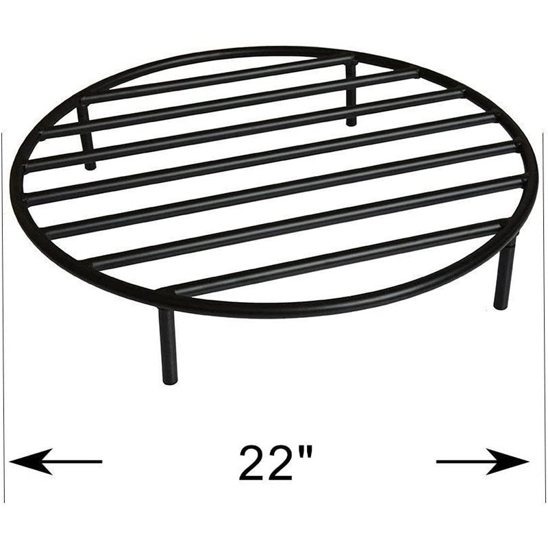 Oniya Fireplace Round Fire Pit Grate with 4 Legs for Outdoor Campfire Grill Cooking