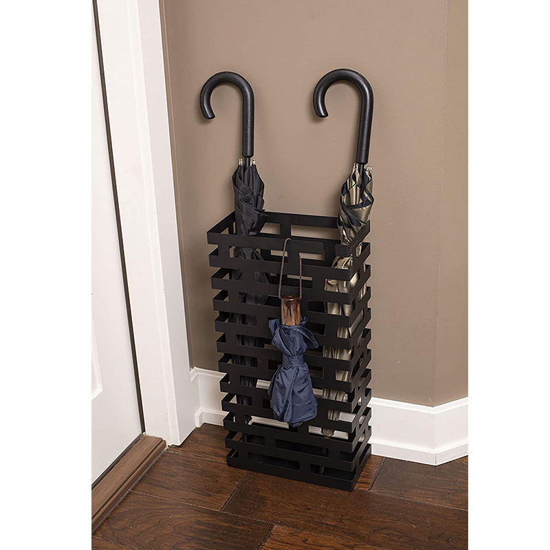 Oniya Umbrella Holder Stand with Removable Water Tray Decorative Metal Freestanding Rack Organizer