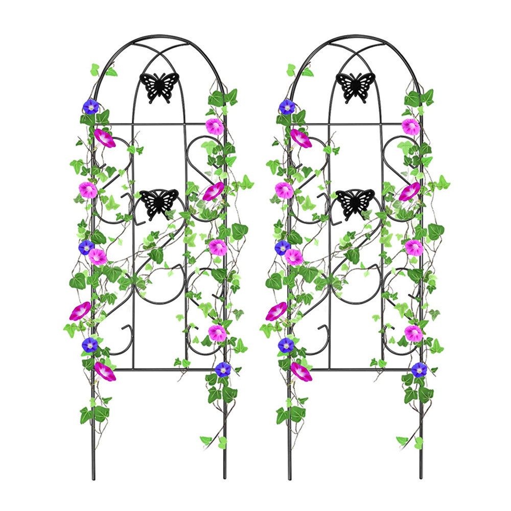 Oniya 2 Pack Rustproof Iron Butterfly Garden Trellis 18