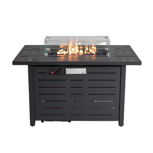 Oniya 43in CE Outdoor 50000 BTU Party Luxury Heater Table Top Fire Place Gas Metal Propane Fire Table Patio