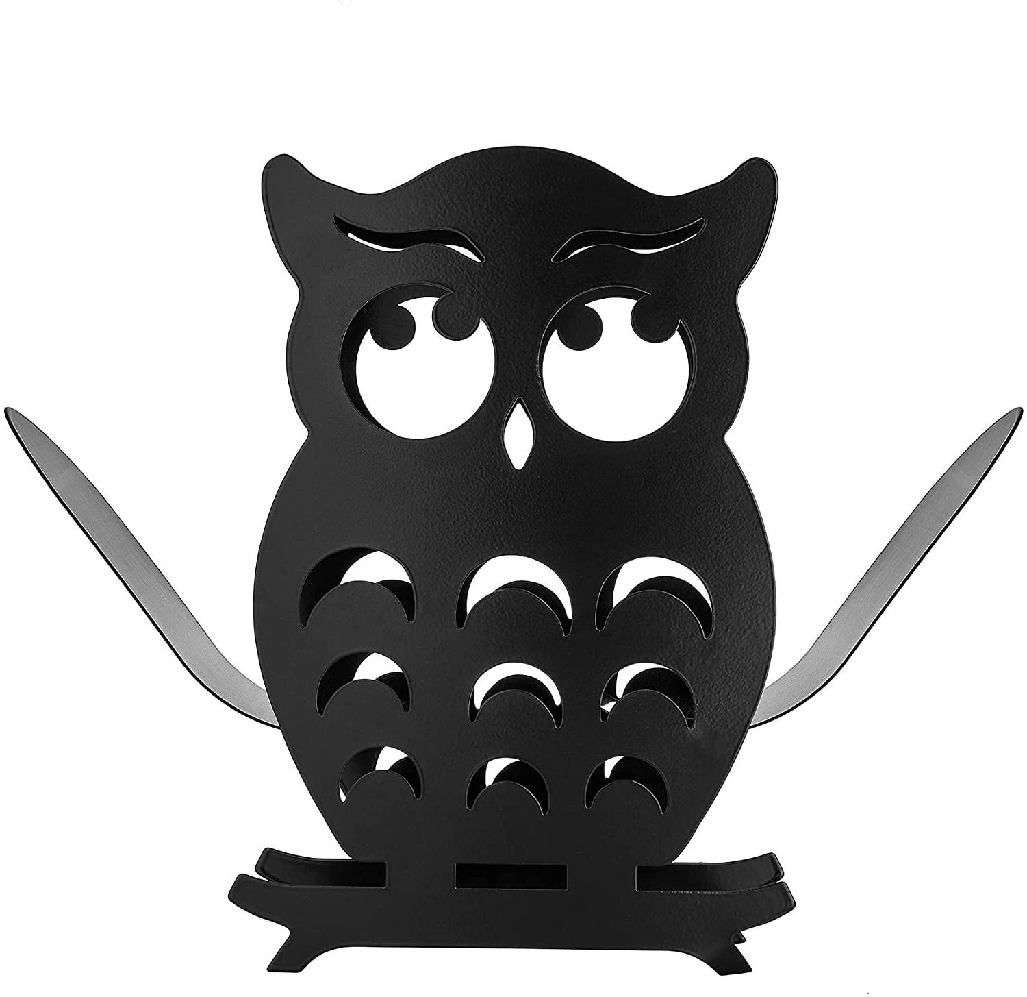 Oniya Matte Black Animal Owl Toilet Paper Holder Durable and Sturdy Kitchen Tissue Holder for Bathroom,Home