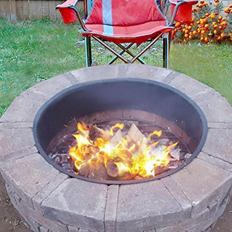 Oniya Fireplace Round Fire Pit Grate with 4 Legs for Outdoor Campfire Grill Cooking