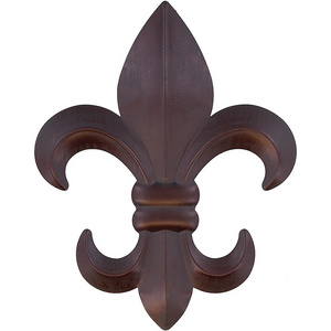 Oniya Metal Fleur De Lis Wall Plaque Art with hanger Rustic Creole Home Decor