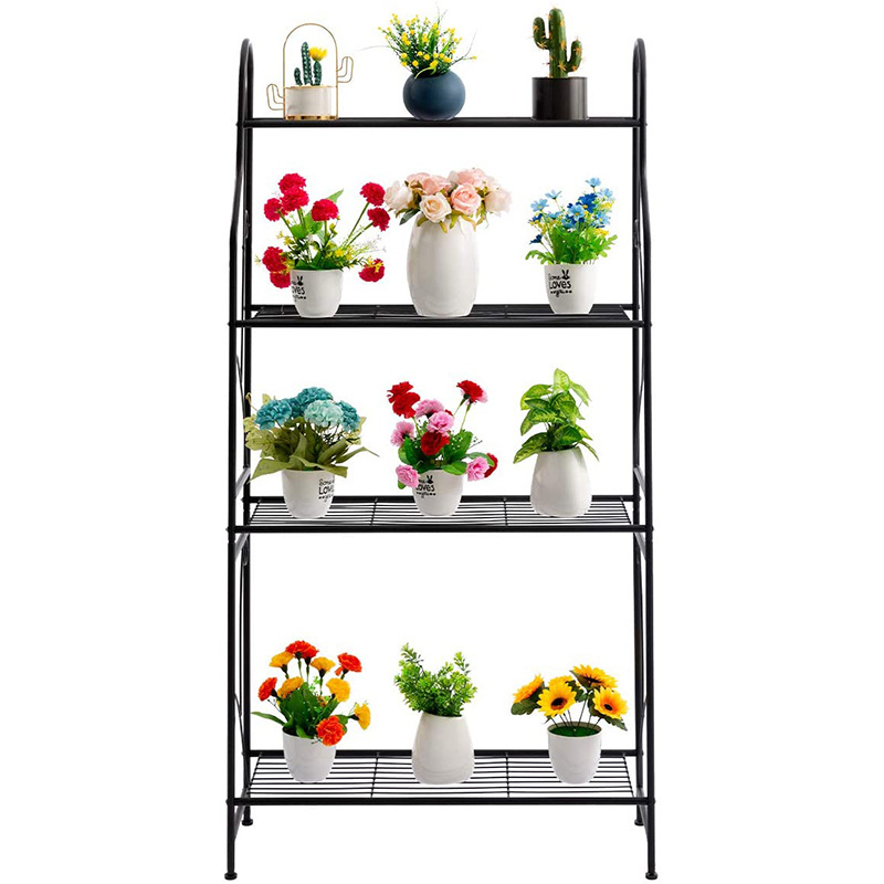 Oniya 3 Tier Metal Indoor Plant Stand Display Rack Shelf Pot Metal Flower Holder For Garden