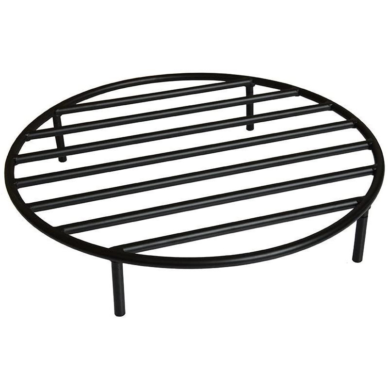 Oniya Fireplace Round Fire Pit Grate with 4 Legs for Outdoor Campfire Grill Cooking