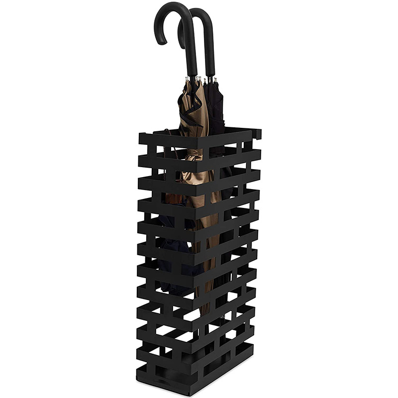 Oniya Umbrella Holder Stand with Removable Water Tray Decorative Metal Freestanding Rack Organizer