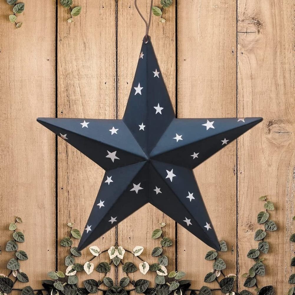 Barn Star Wall Art Hanging Decoration for Bedroom Oniya Country Rustic Metal Custom Iron Contemporary Anniversary DDP Service