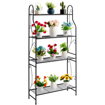 Oniya 3 Tier Metal Indoor Plant Stand Display Rack Shelf Pot Metal Flower Holder For Garden