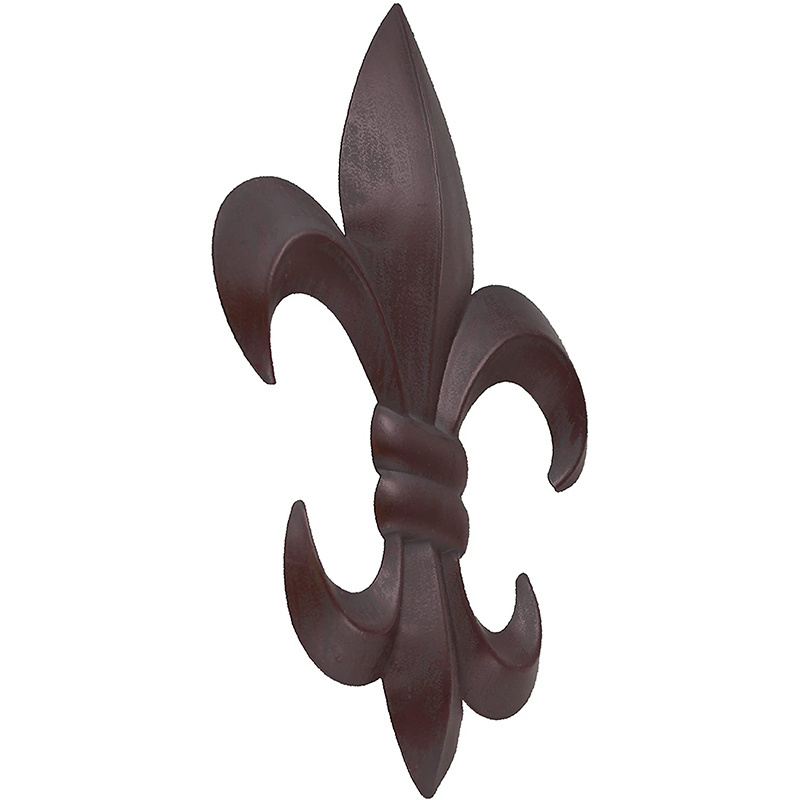 Oniya Metal Fleur De Lis Wall Plaque Art with hanger Rustic Creole Home Decor