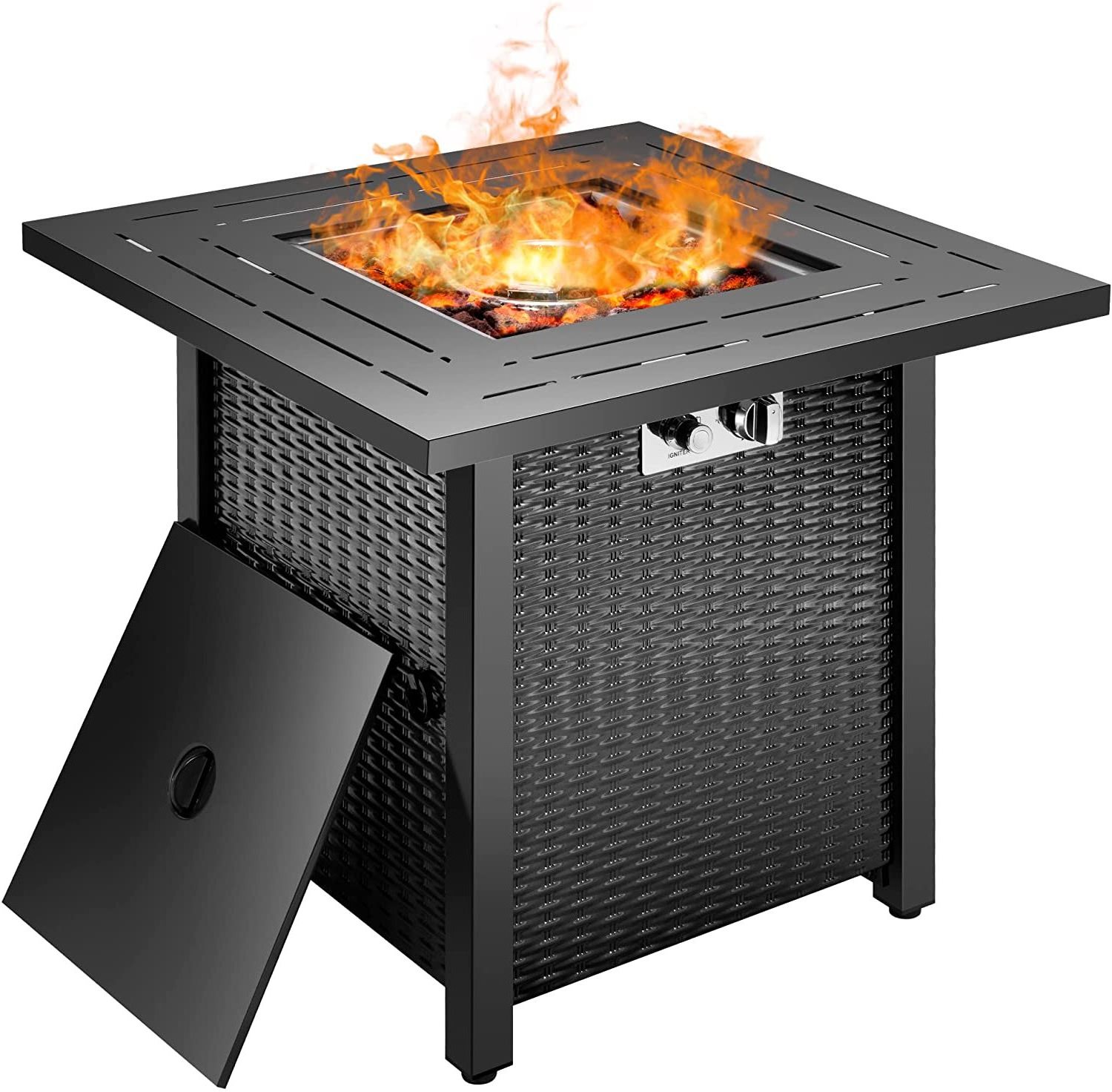 Oniya Propane Outdoor 40000BTU Table Metal Fireplace Backyard 28in  Gas Fire Pit Table