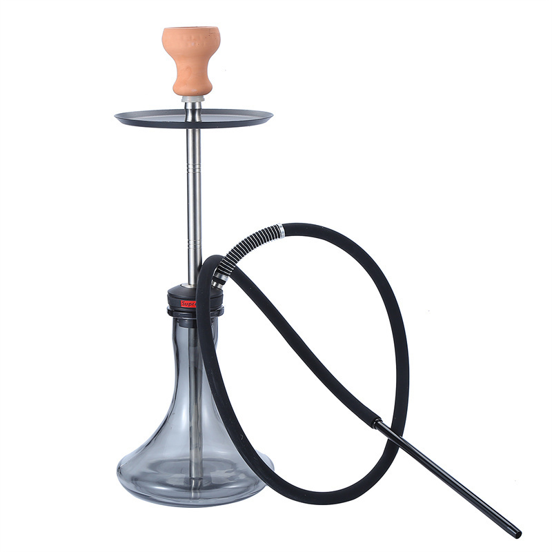 Factory Accessories Shisha Hookah Stainless Steel Sheesha Luxury Large Narguile Table Shisha Hookah Glass Bowl gravity hookah