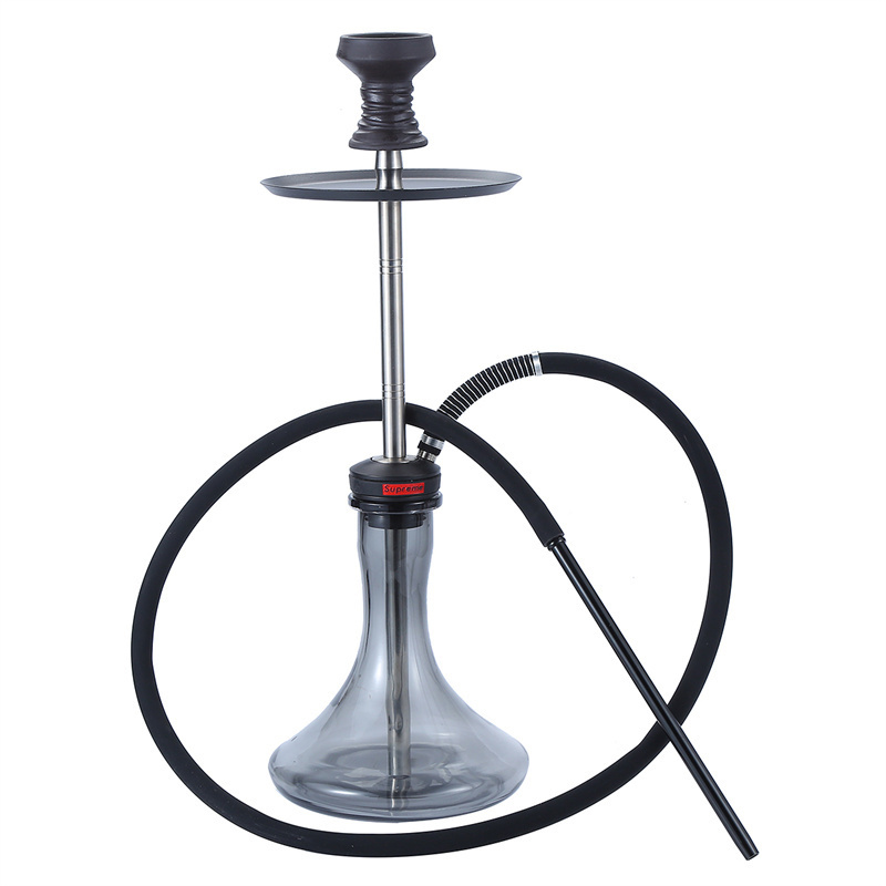 Factory Accessories Shisha Hookah Stainless Steel Sheesha Luxury Large Narguile Table Shisha Hookah Glass Bowl gravity hookah