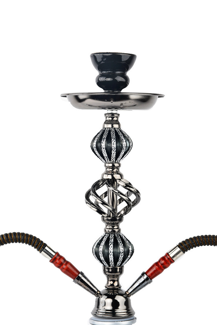 Shisha Turkish 2 Hoses 54CM Big Hookah Set Popular Double Tube Glass Vase Ceramic Bowl Shesha Hookah With Hookah Accessories