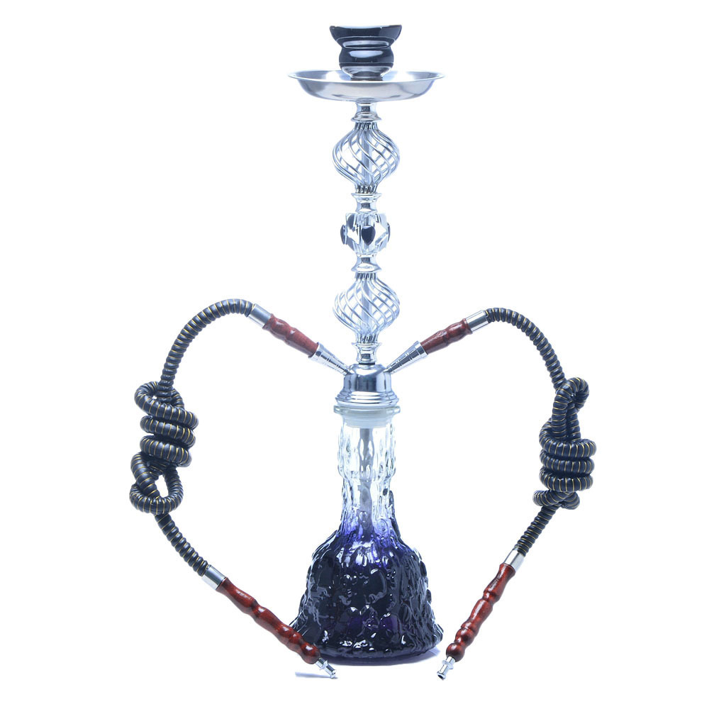 Arabic hookah double tube set large size hookah decorative pot 2 Hoses Glass Base Smoking Tool Hookah Chicha Pipes Shisha Set