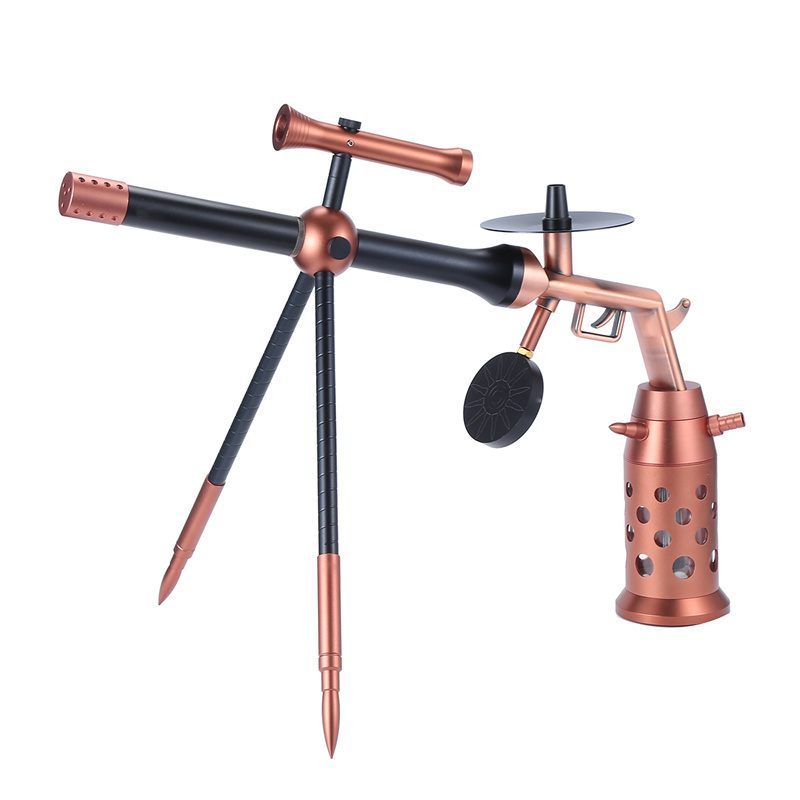 NEW Design Big Size Gun Hookah Set Zinc Alloy Shisha LED AK47 Gun Chicha Shisha LED wholesale pink gun hookah ak47