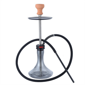 Factory Accessories Shisha Hookah Stainless Steel Sheesha Luxury Large Narguile Table Shisha Hookah Glass Bowl gravity hookah