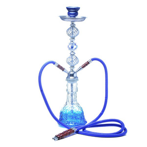 Arabic hookah double tube set large size hookah decorative pot 2 Hoses Glass Base Smoking Tool Hookah Chicha Pipes Shisha Set