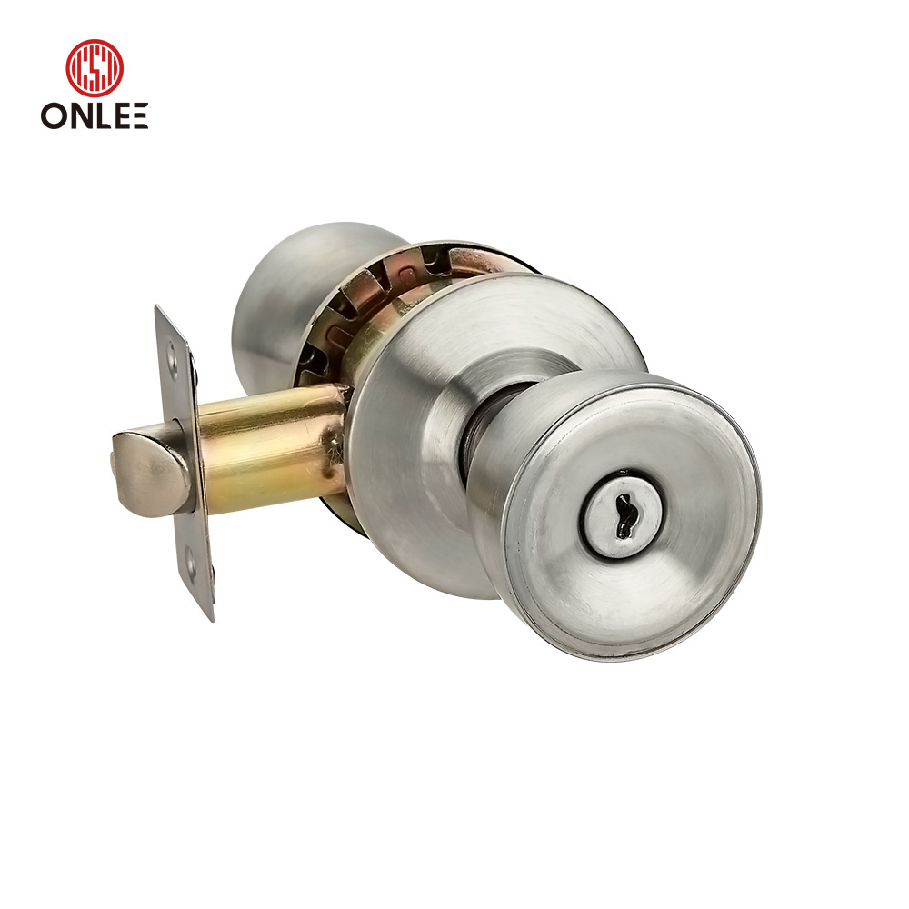 Stainless Steel Ball Door Knob Bathroom Bedroom Kitchen Privacy Cylindrical Knob Door Lock Handle