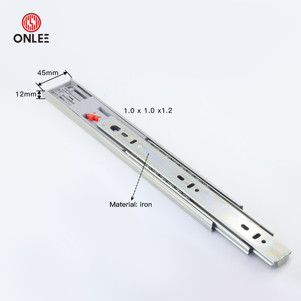 Manufacturing Soft Close Telescopic Slide Push Open Full Extension Channel Rails Ball Bearing Cabinet Drawer Slides