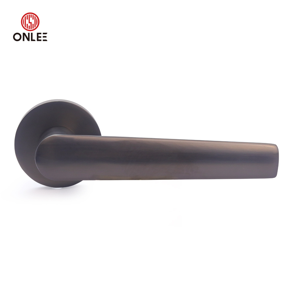 ONLEE  201SS ZINC ALLOY  Antique Classic Door Lever Handle On Plate Brass Door Handle Lock