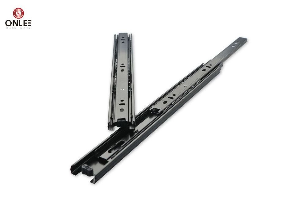 Soft Closing Drawer Slide 35mm Iron Ball Bearing Normal Drawer Rails