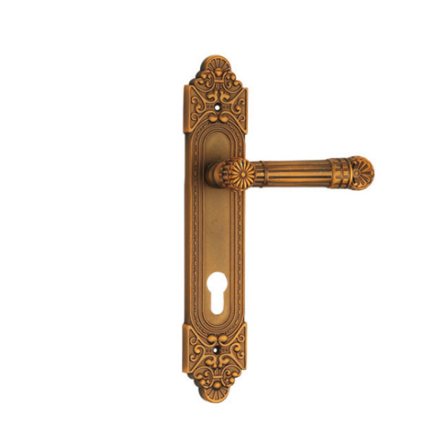 Zinc Alloy Exterior Door Pull Handles Locks Gold Household Antique Bedroom Door Handle