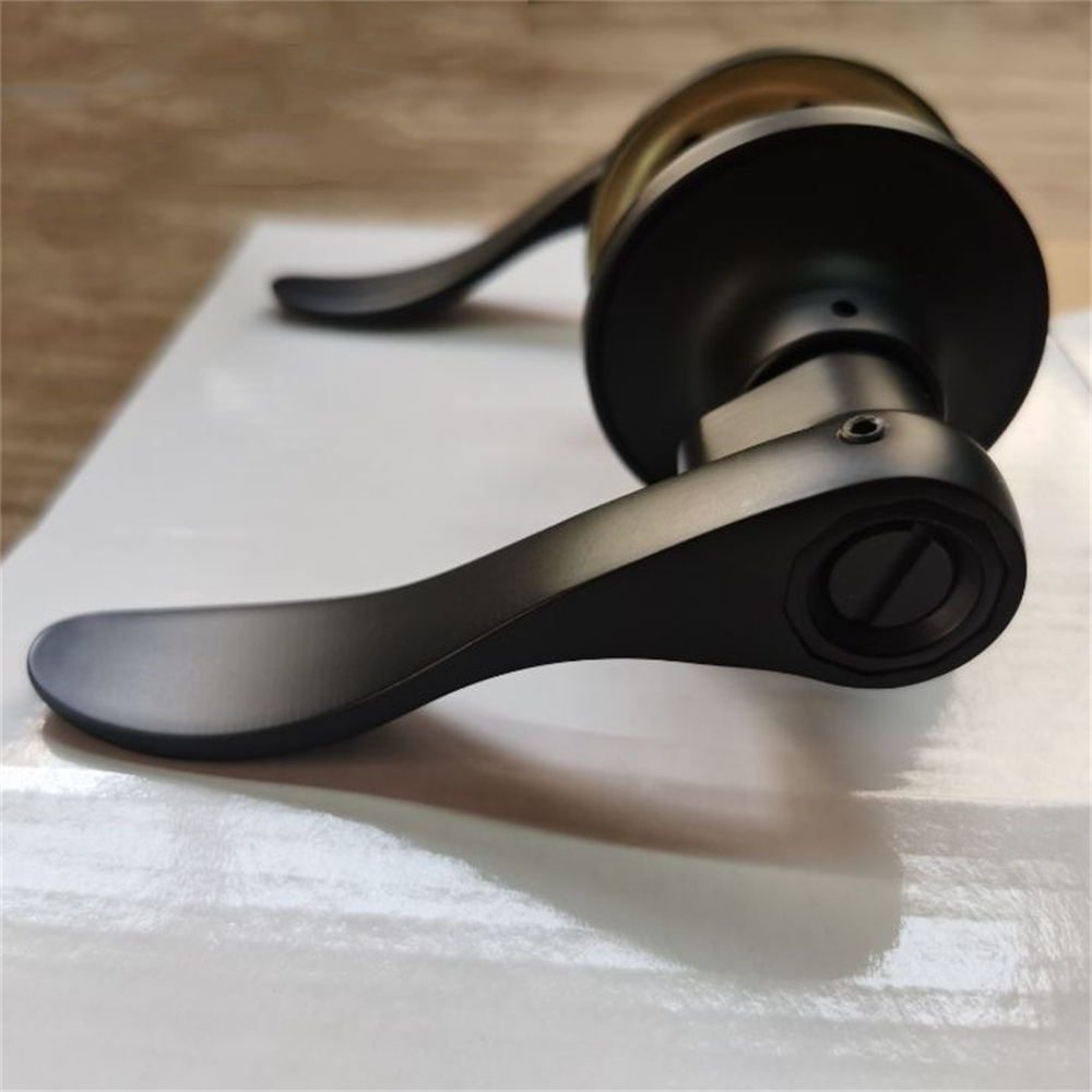 ONLEE  Zinc Alloy Antique Classic Door Lever Handle On Plate Brass BLACK Door Handle Lock