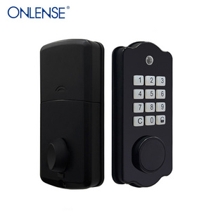 Automatic Smart Deadbolt Door Lock Biometric Fingerprint Security Smart Lock for Wooden Door Black Wood Door Cloud CE FCC ROHS