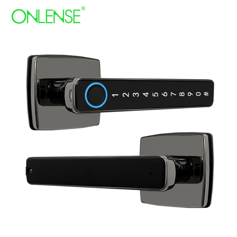 Smart Phone Biometric Fingerprint Key Electronics Password Bedroom Home Wood TUYA Door Lock