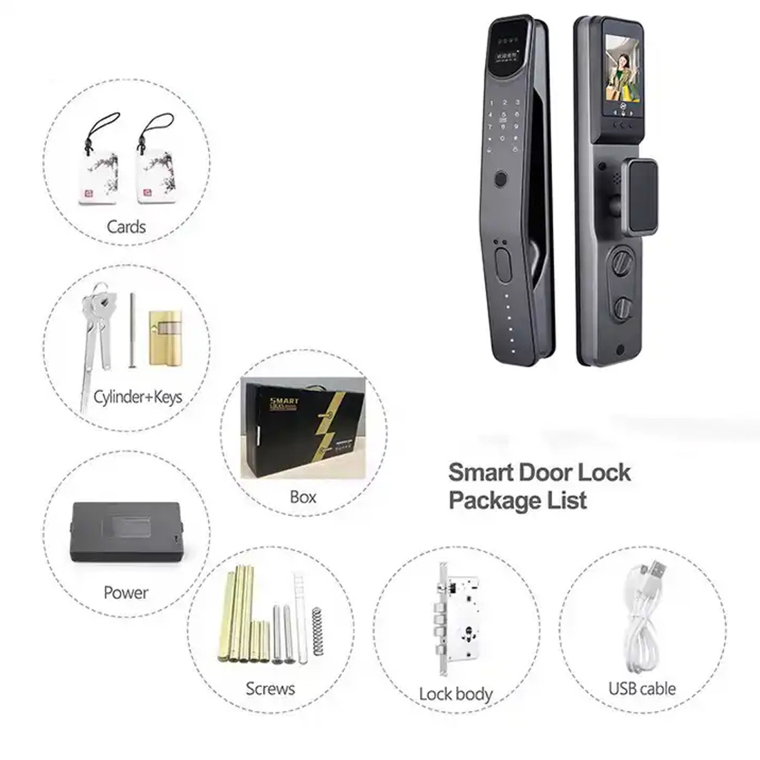 ONLENSE Digital Water Proof Lock Tuya Lock Suitable Wood Main Gate Door Lock With Key