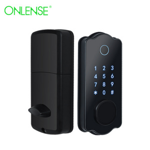 ONLENSE Smart Tuya APP TTLOCK Fingerprint Keyless Door Lock Waterproof Outdoor Smart Deadbolt Lock With Alexa Google Assistant