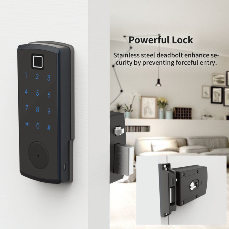 Automatic High Security Smart Rim Door Lock Electric Keypad Safety Keyless Code Rim Lock