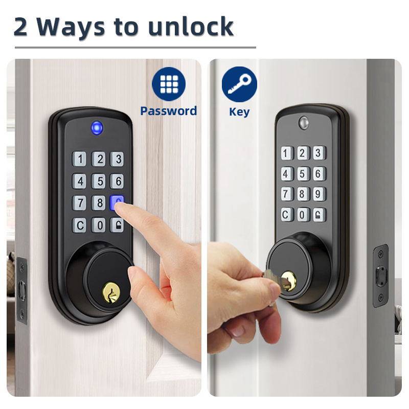 Digital Security Outdoor Waterproof Keyless Auto Lock Smart Password Deadbolt Door Lock