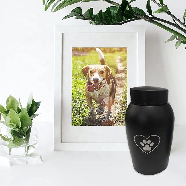 Large Size Cat Dog Memorial Gifts Cremation Urn Stainless Steel Wholesale Pet Urns For Ashes