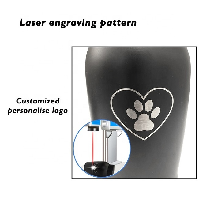 Laser Engraving Logo Custom Pet Coffin Ash Urn Memory Gift Stainless Steel Pet Cremation Urn