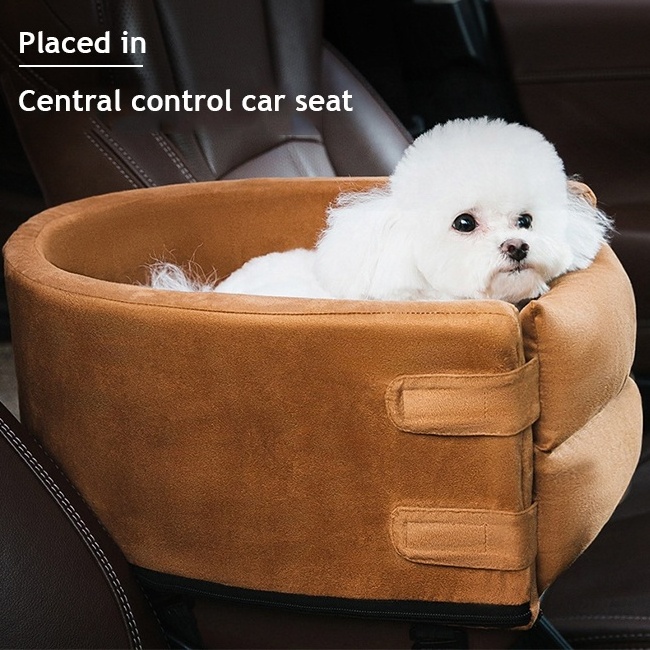 Portable Small Animals Travel Elevated Small Dog Cat Car Seat Pet Product Bucket Pet Safety Booster Seat On Car Armrest