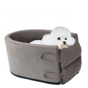 Portable Small Animals Travel Elevated Small Dog Cat Car Seat Pet Product Bucket Pet Safety Booster Seat On Car Armrest