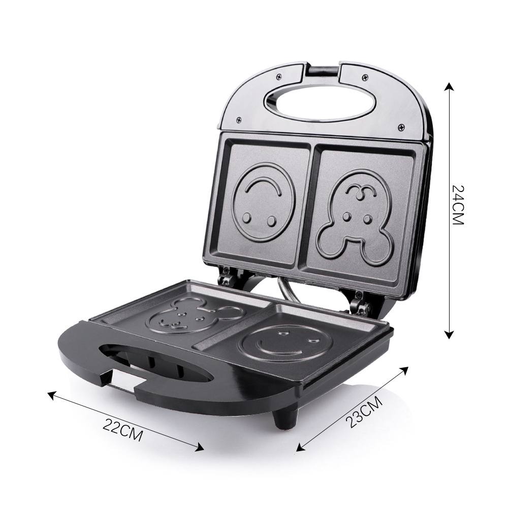 2022 Hot Selling Home Portable Dual Grill Toaster Egg Waffle Electric Breakfast Sandwich Maker