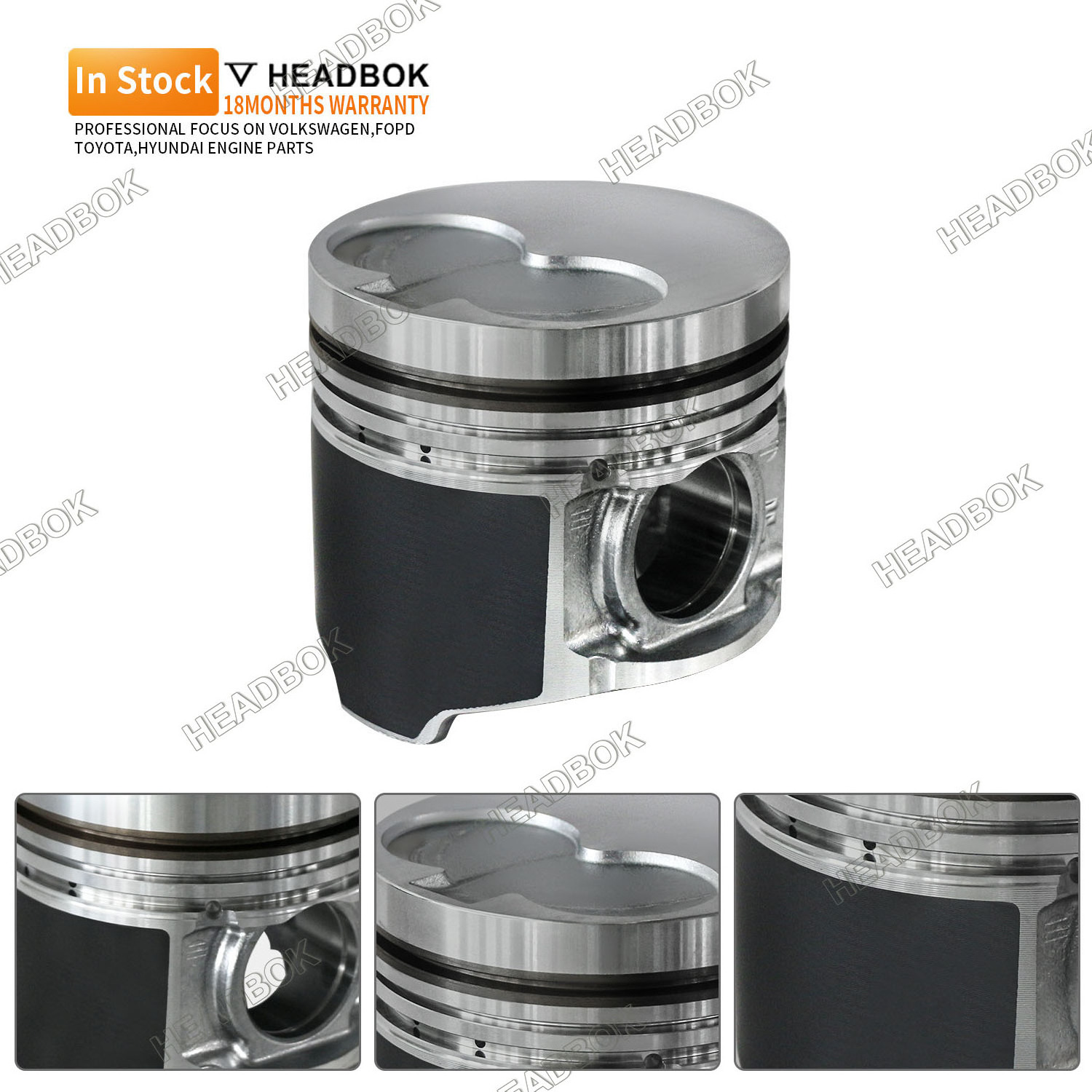 HEADBOK High Performance Parts piston for Mercedes Benz VW Hyundai Toyota Audi EA888 Engine Cylinder Liner Overhau Rebuildl Kits