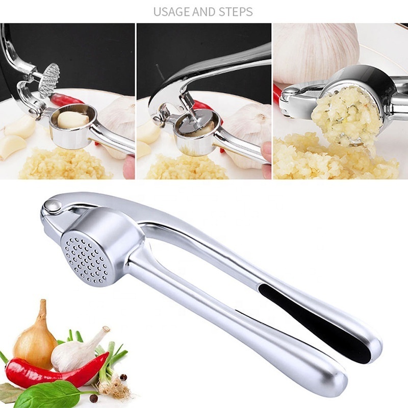 Home Easily Steel Slicer Kitchen Gadget Squeeze Tool Set Manuel Crusher Garlic Press