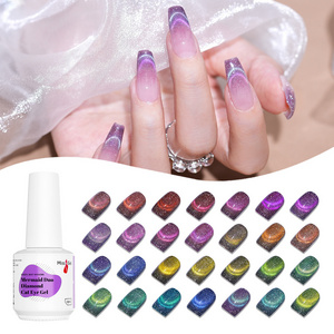 Free Sample Make Your Logo Magnet Diamond Cat Eye Nail Art Magnetic Uv Gel Nail For Led Cat Eye Gel Polish