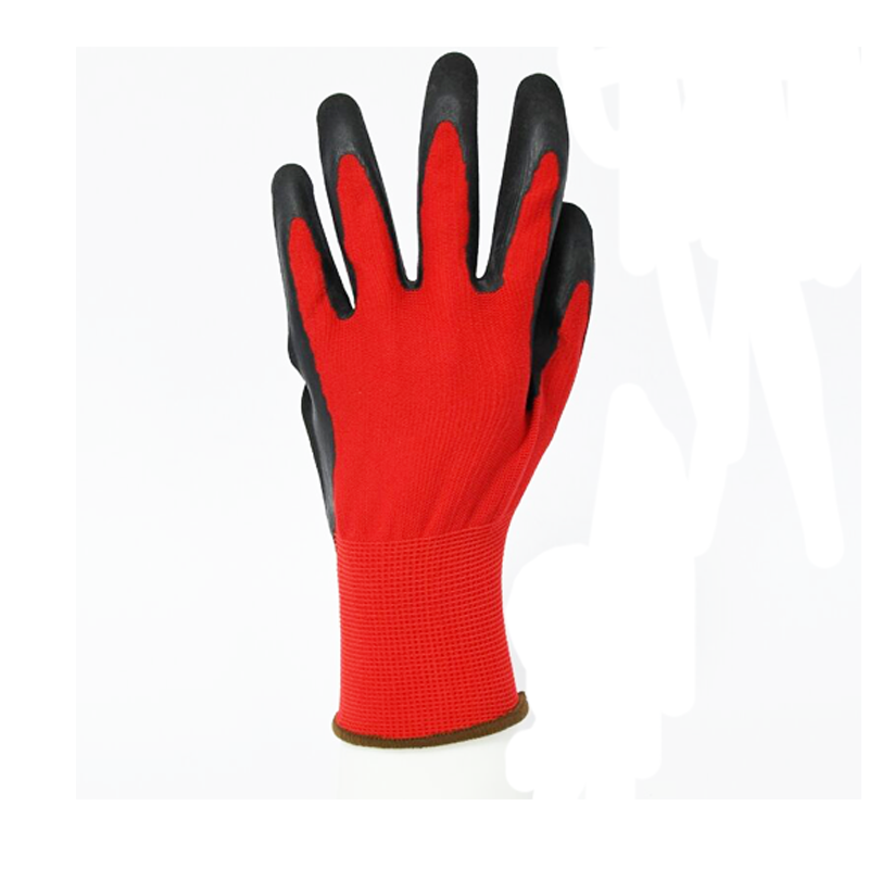 High quality cheap farm work nylon liner rubber latex coated gloves