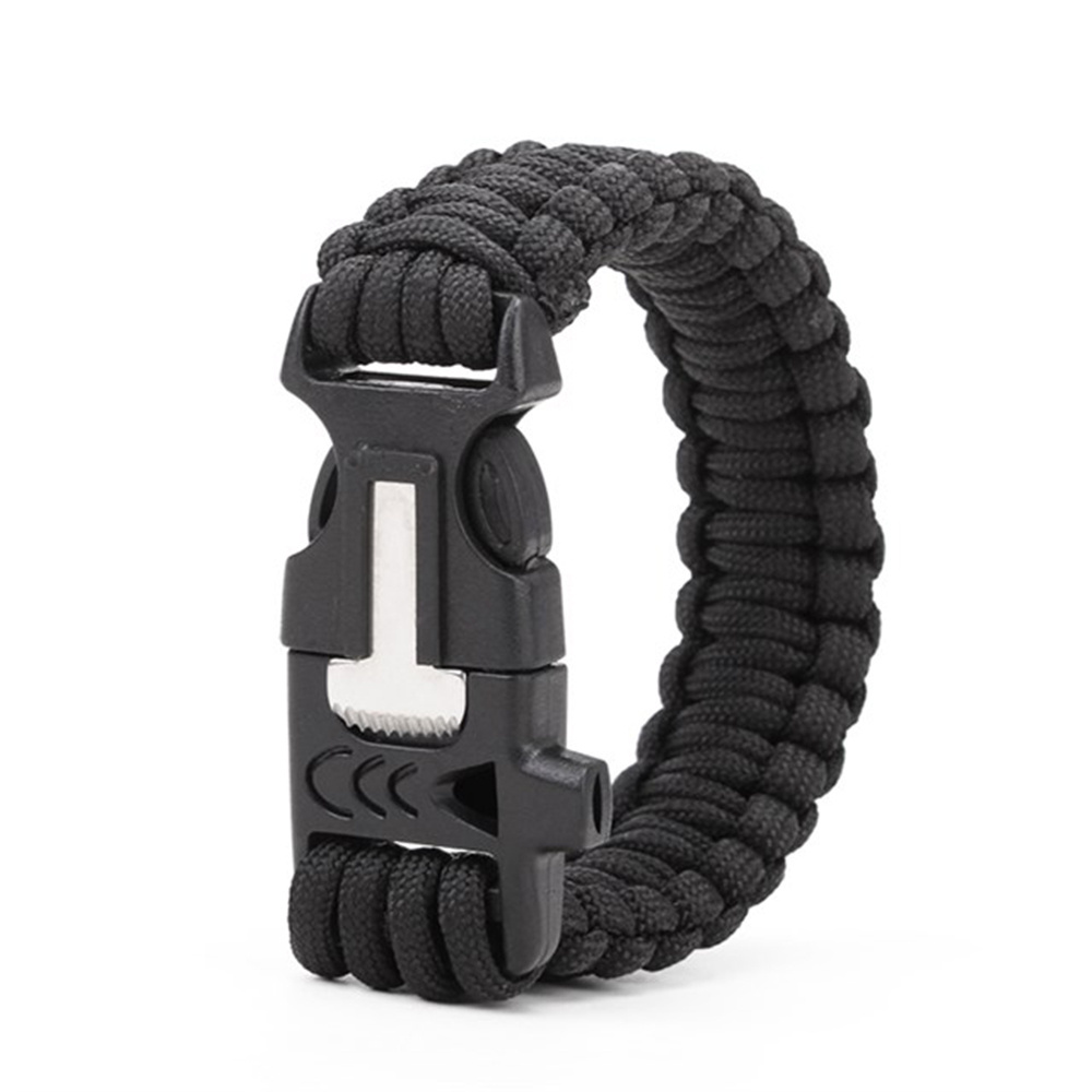 Tactical Wild Survilval Sling Umbrella Rope Plastic Buckle High-decible Whistle for Outdoor Traveling Wrist Tactical Rope