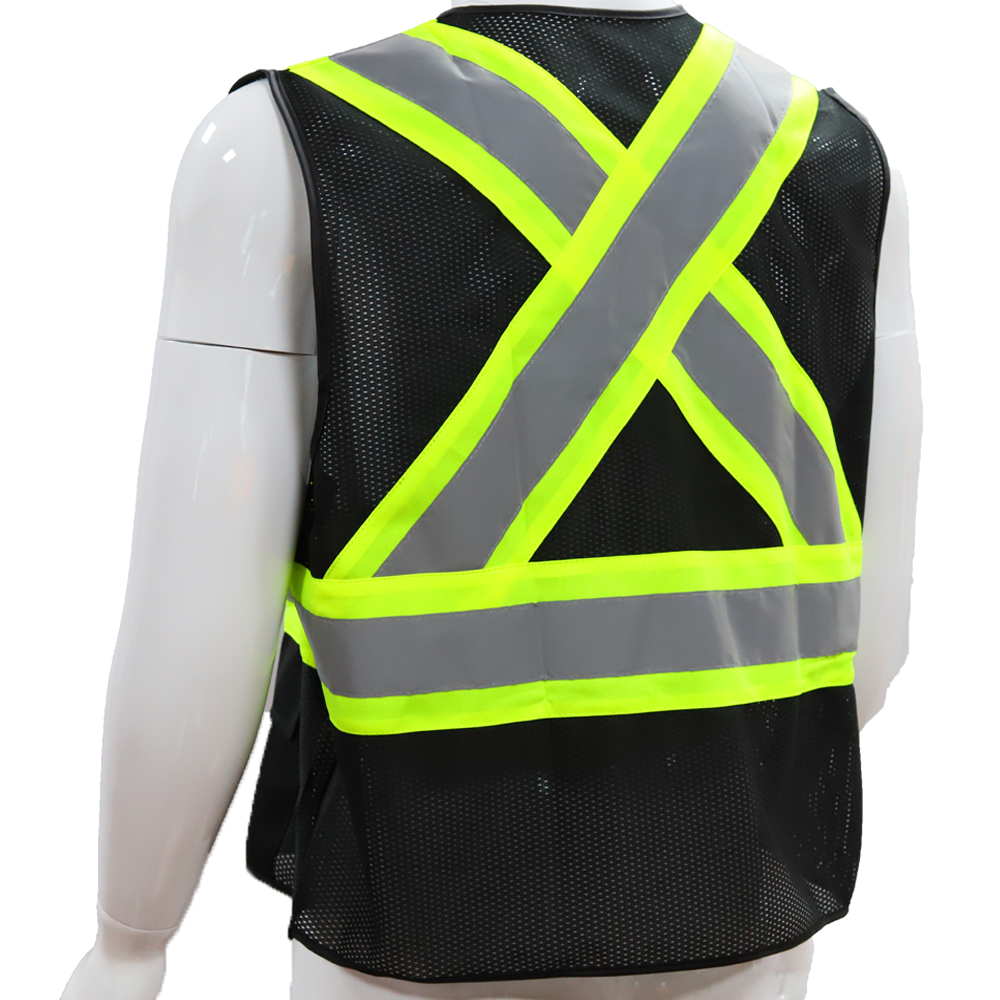 OEM available reflective fluorescence yellow vest roadway safety vest mesh fabric reflective vest