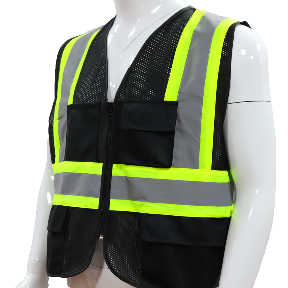 OEM available reflective fluorescence yellow vest roadway safety vest mesh fabric reflective vest