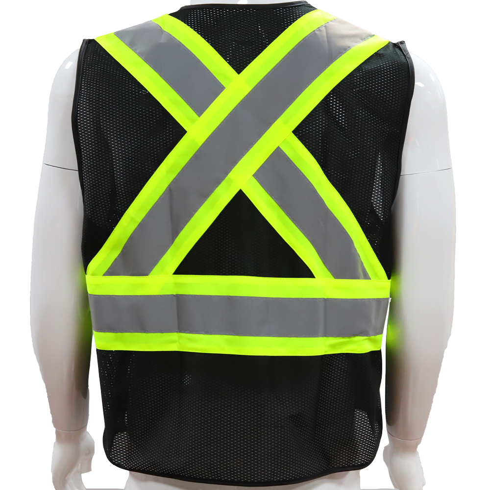 OEM available reflective fluorescence yellow vest roadway safety vest mesh fabric reflective vest