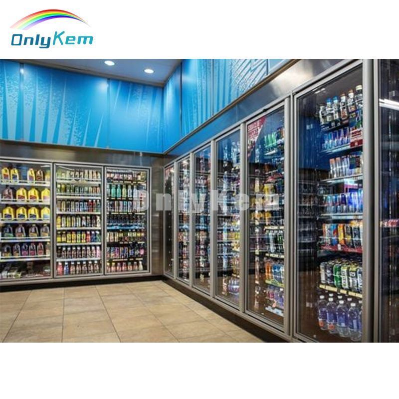 Supermarket Glass Door Walk in Cooler Freezer Display Cold Room