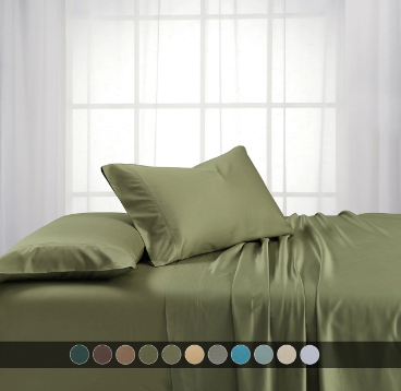 Wholesale  300 TC Eco Friendly 100% Bamboo Fiber Bedding Sheet Set include 1 Fitted Sheet, 1 Flat Sheet, 2 Pillow Cases